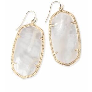 Kendra Scott Dani Large Statement Earrings New Earwires In Real 14kt Gold